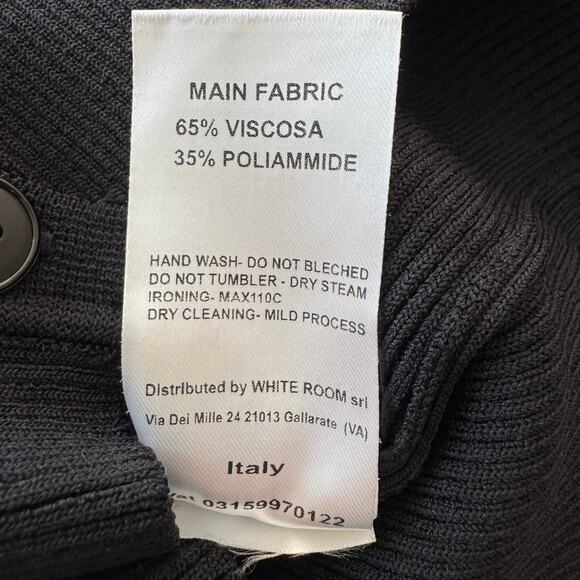 NWT Joshua Sanders Ribbed Smiley Logo Cardigan Sweater Black – Size S Italy - Picture 6 of 6